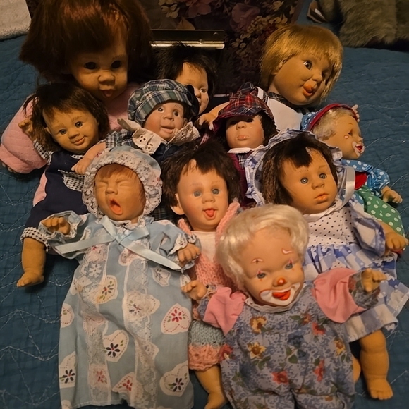 Vintage Gi Go Dolls Lot of 11 My Palm Pals Bean Kids 8” Expressions 1996 - Picture 2 of 5